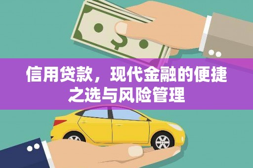 黄南信用贷款，现代金融的便捷之选与风险管理