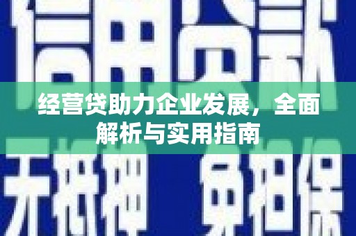 黄南经营贷助力企业发展，全面解析与实用指南