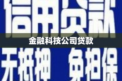 黄南金融科技公司贷款