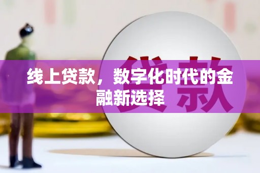 黄南线上贷款，数字化时代的金融新选择