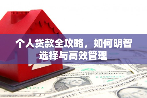 黄南个人贷款全攻略，如何明智选择与高效管理