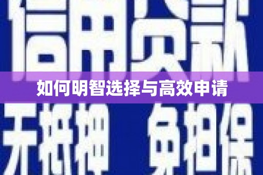 黄南如何明智选择与高效申请