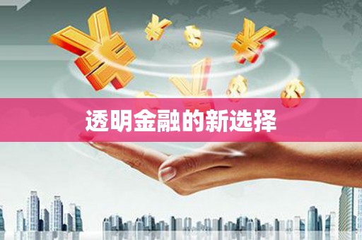 黄南透明金融的新选择