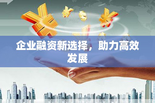 黄南企业融资新选择，助力高效发展